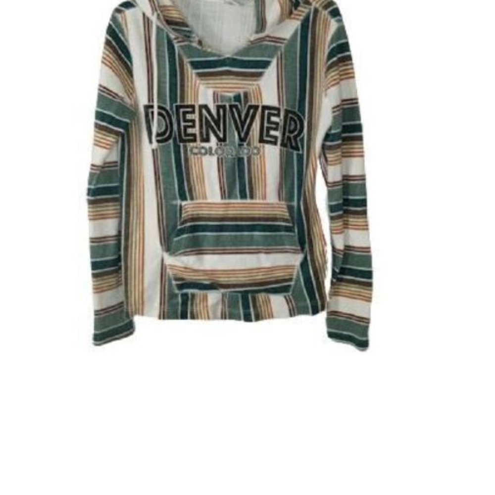 Long Rock Womens Denver Colorado Graphic Boho Hippie Chic Baja Hoodie